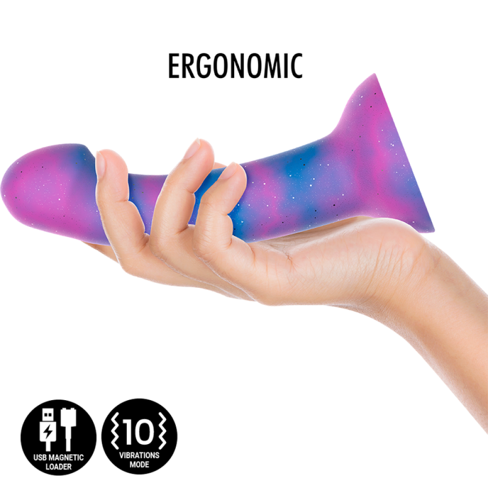 Dion Galactic Brocade Silicone Vibrating Dildo Size M