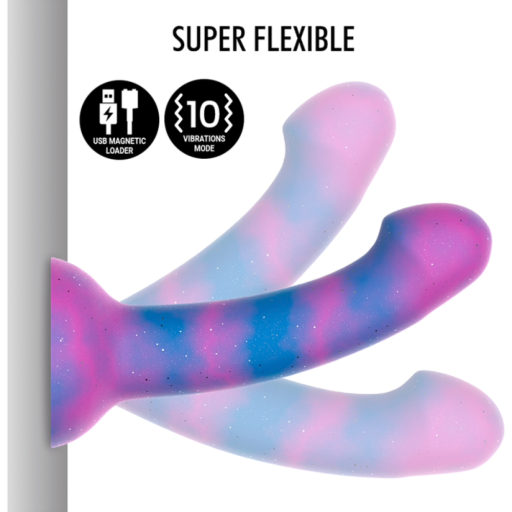 Dion Galactic Brocade Silicone Vibrating Dildo Size M
