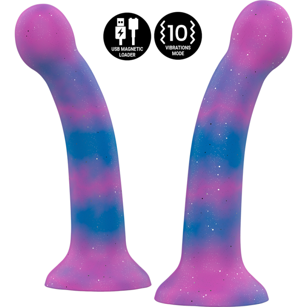 Dion Galactic Small Vibrating Silicone Dildo with Brocade