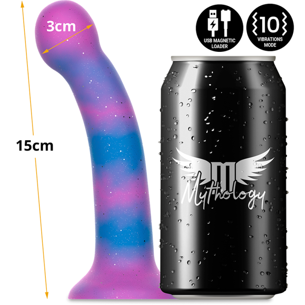 Dion Galactic Small Vibrating Silicone Dildo with Brocade