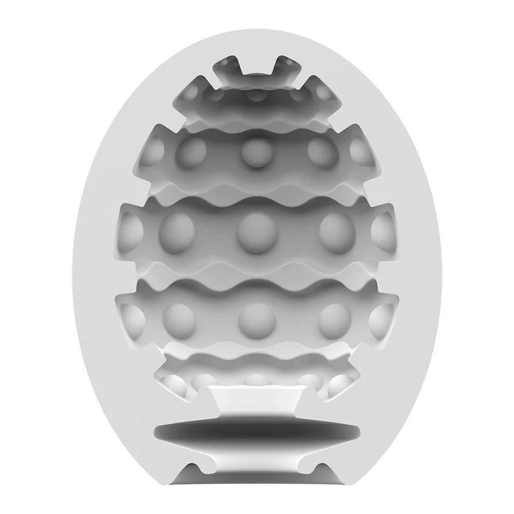 Discreet masturbator-egg with internal Bubble relief