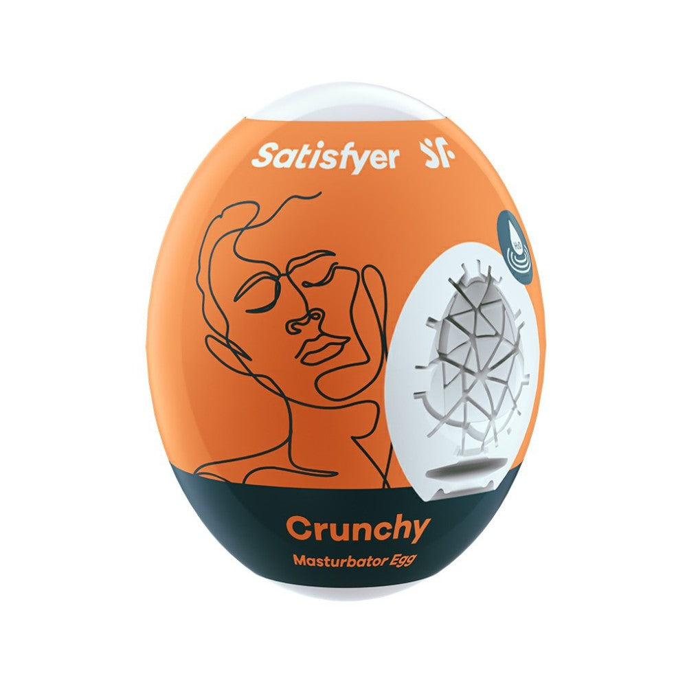 Discreet masturbator-egg with internal relief Satisfyer Crunchy