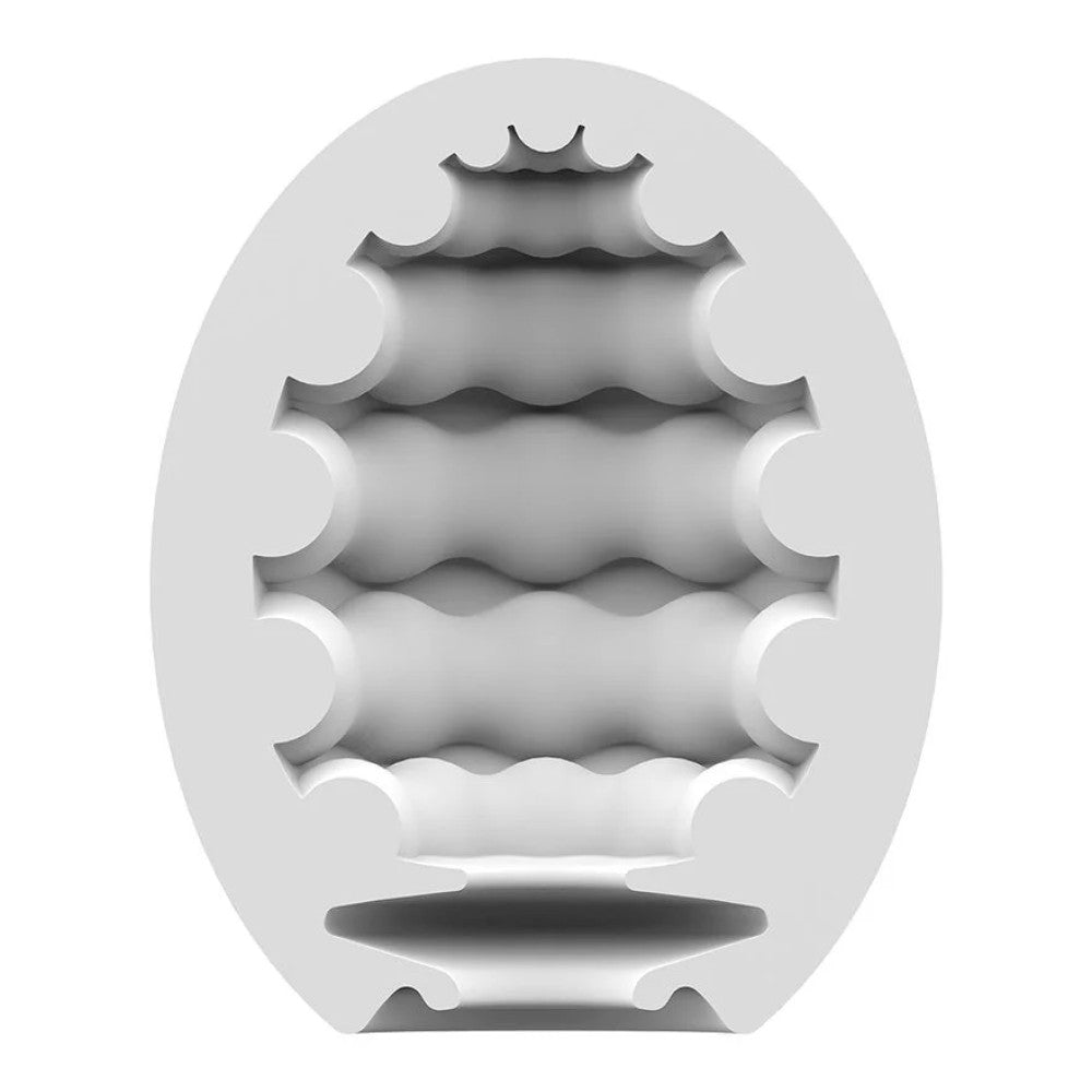 Discreet masturbator-egg with internal relief Satisfyer Riffle