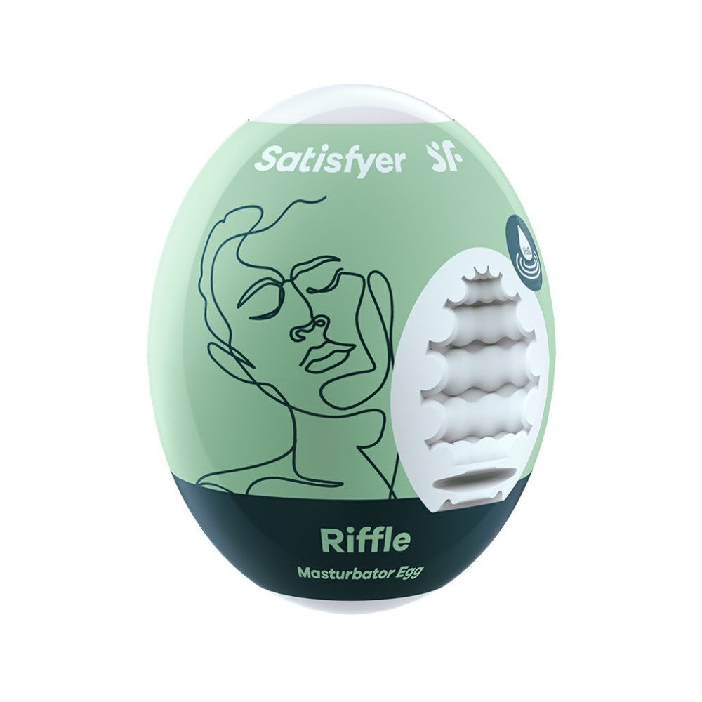 Discreet masturbator-egg with internal relief Satisfyer Riffle