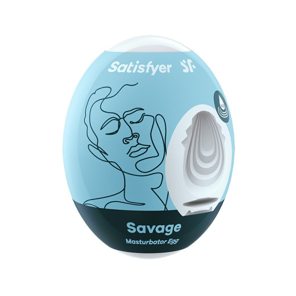 Discreet masturbator-egg with internal relief Savage