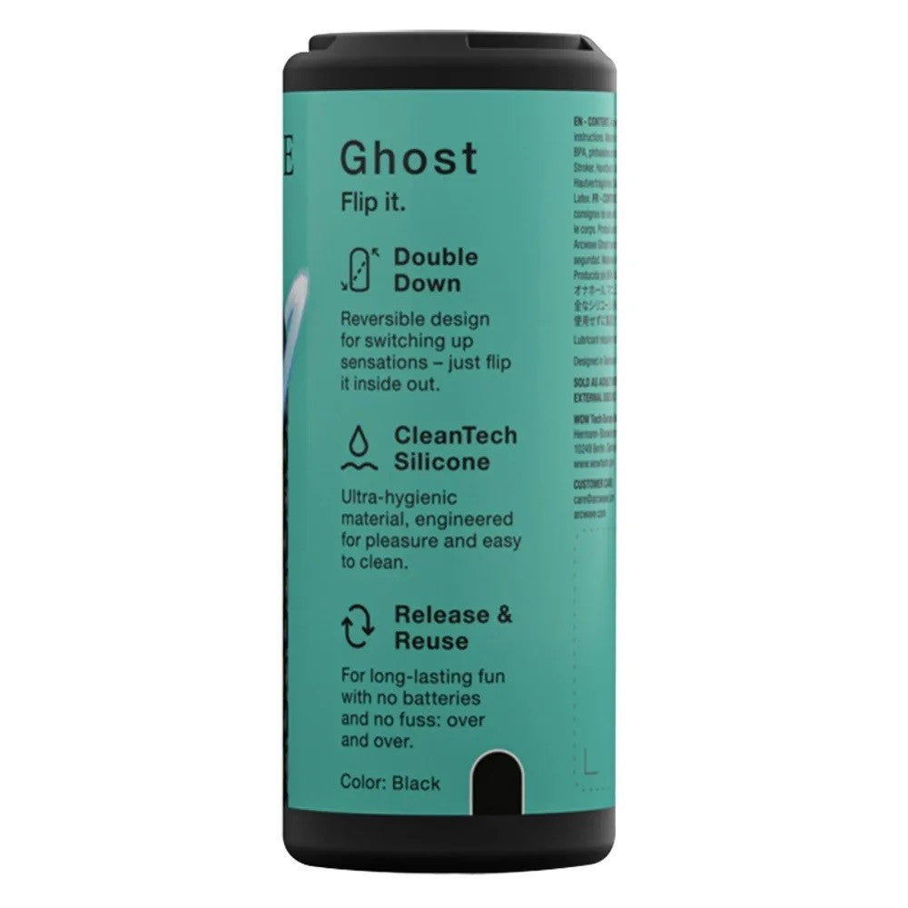 Discreet silicone masturbator Ghost