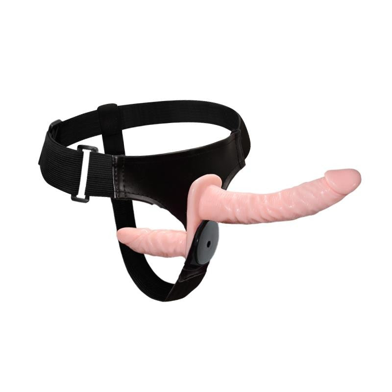 Double Dildo Heads Vibrating Double Strapon Belt