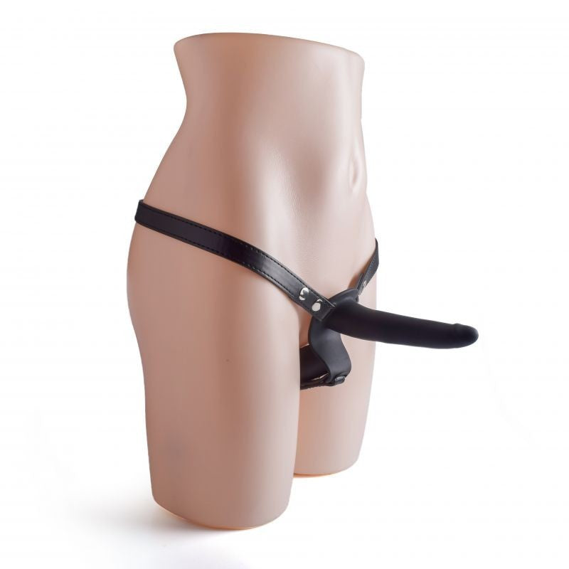 Double Strap-on belt made of silicone Dual Dildo black