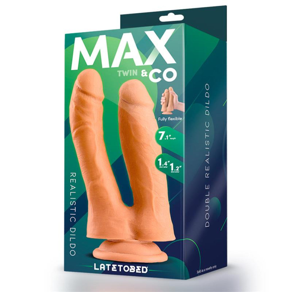 Double anal-vaginal realistic dildo Max & Co Twin