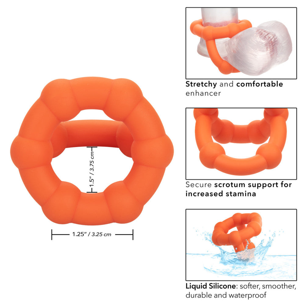 Double cock ring made of silicone Alpha Ring