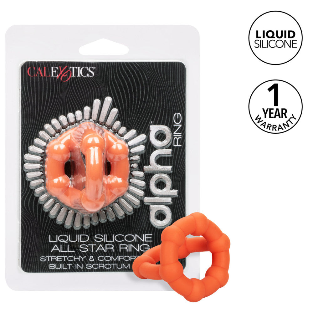 Double cock ring made of silicone Alpha Ring