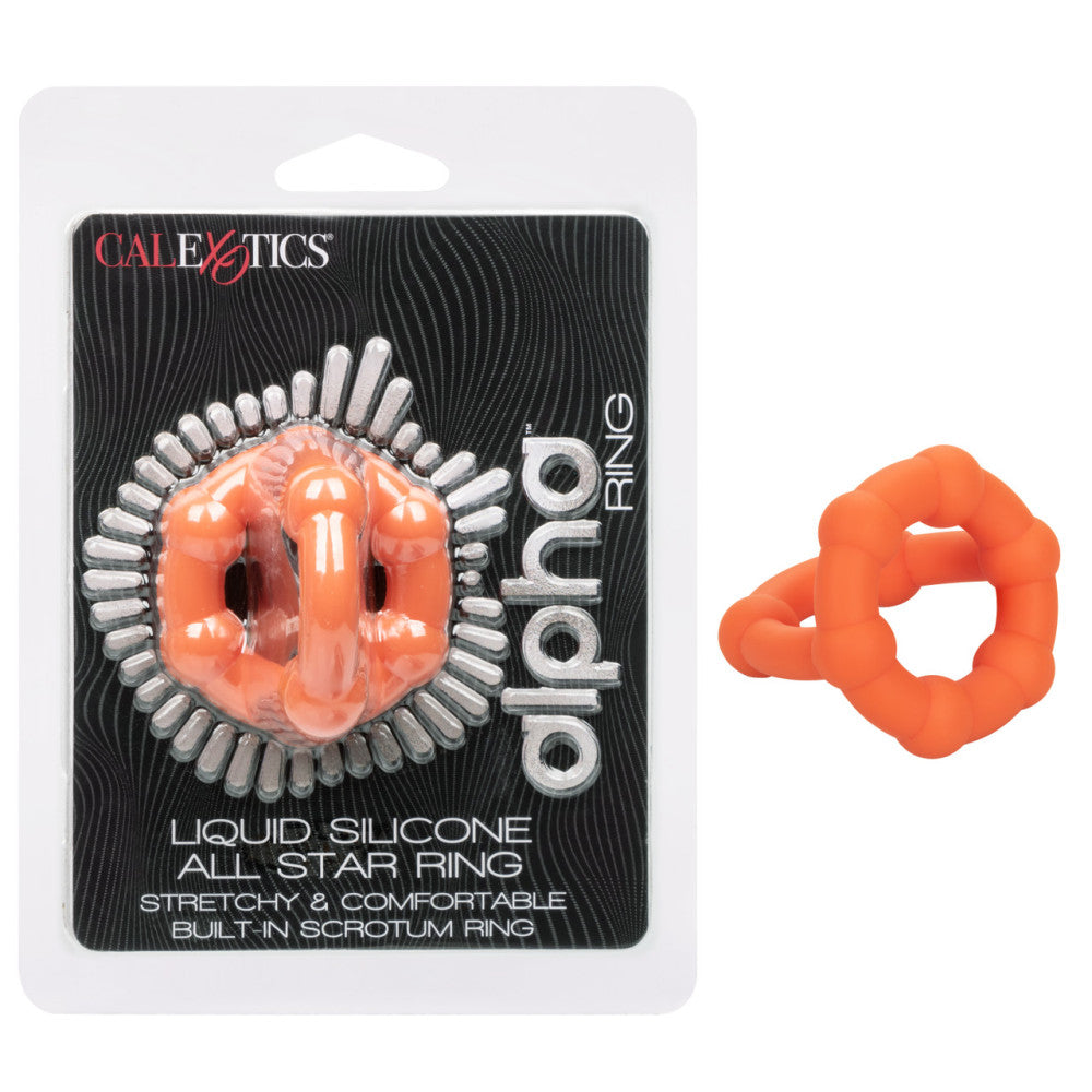 Double cock ring made of silicone Alpha Ring