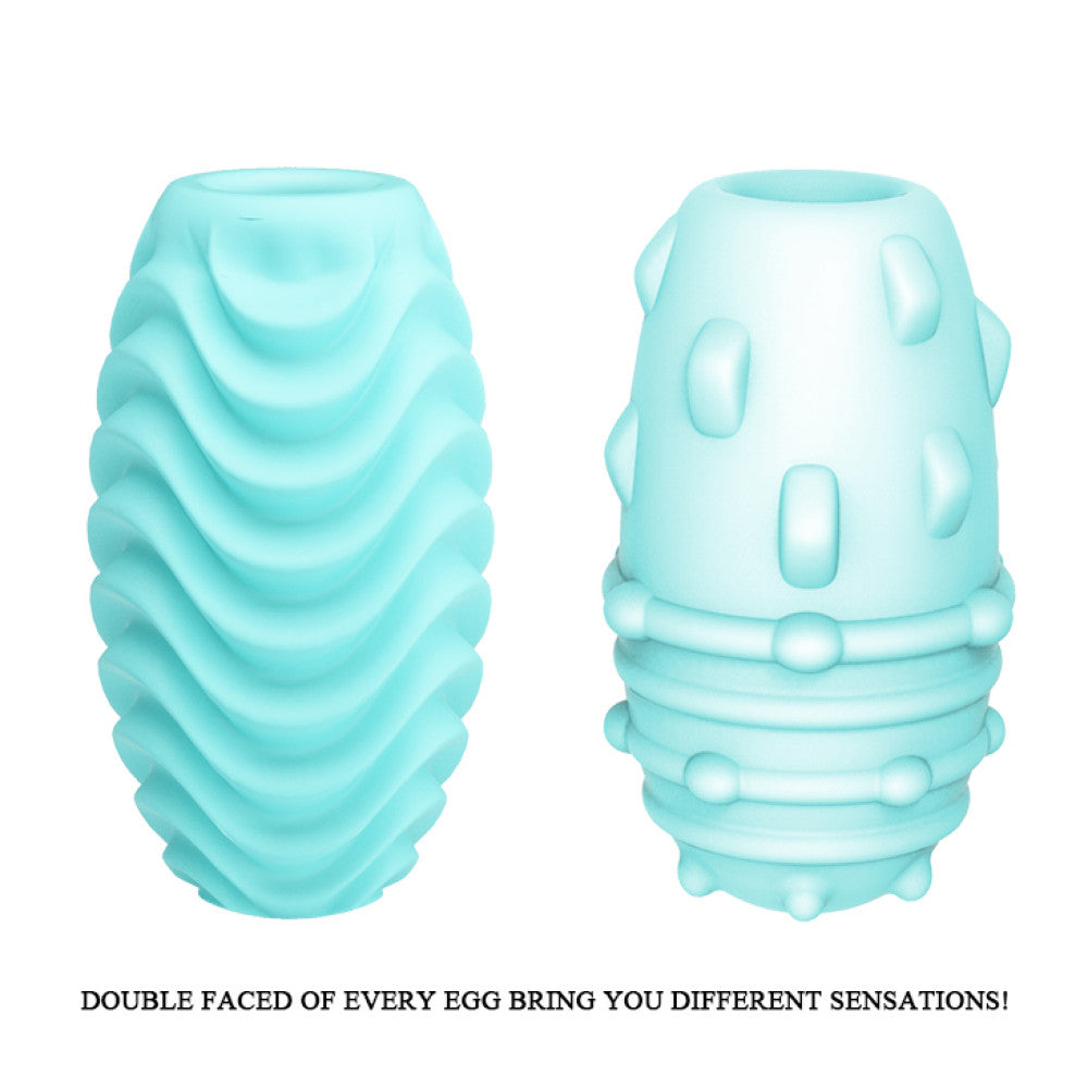 Double-sided masturbator with Attractive Double Sided Egg relief