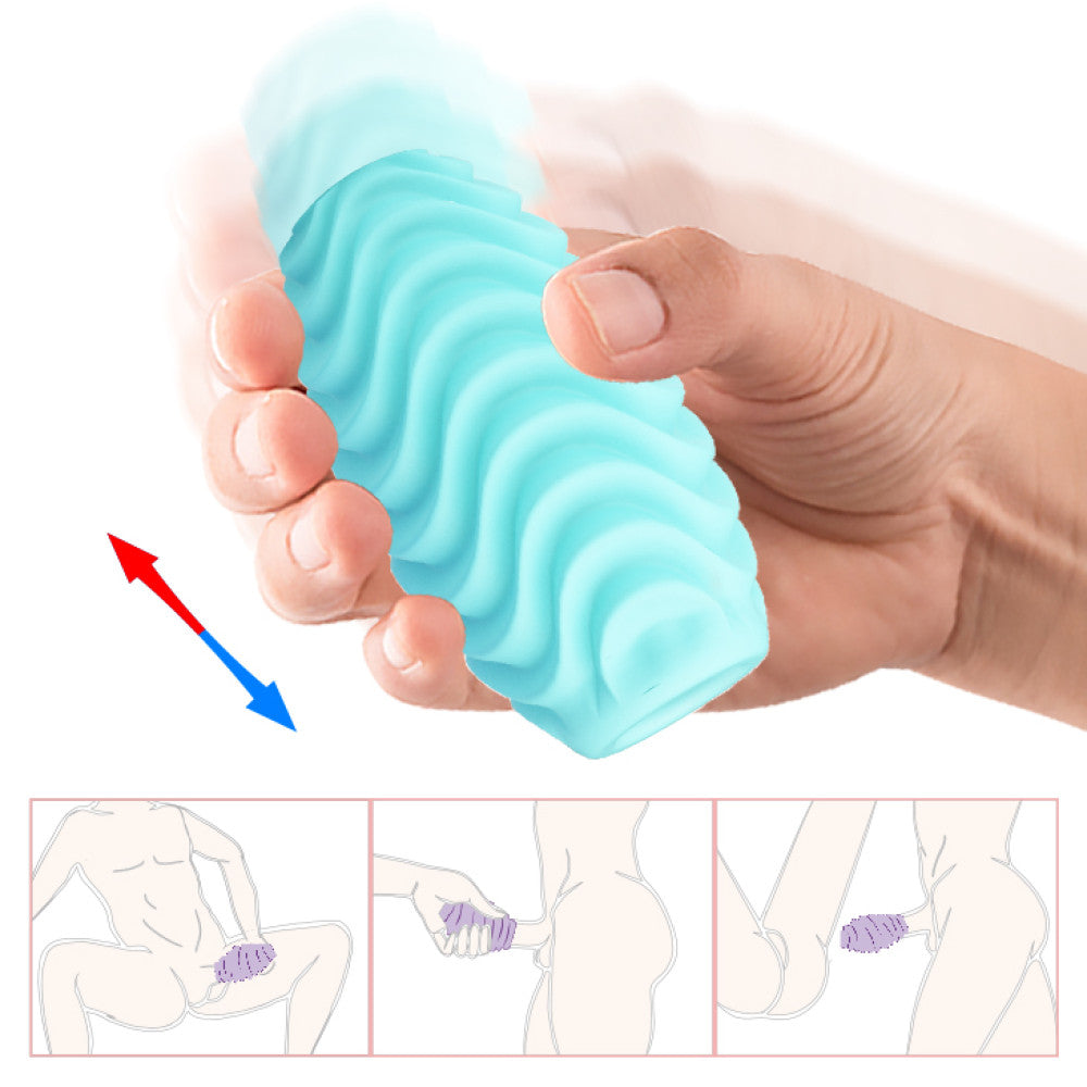 Double-sided masturbator with Attractive Double Sided Egg relief