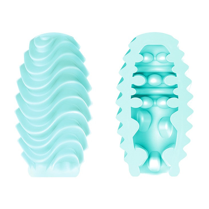 Double-sided masturbator with Attractive Double Sided Egg relief