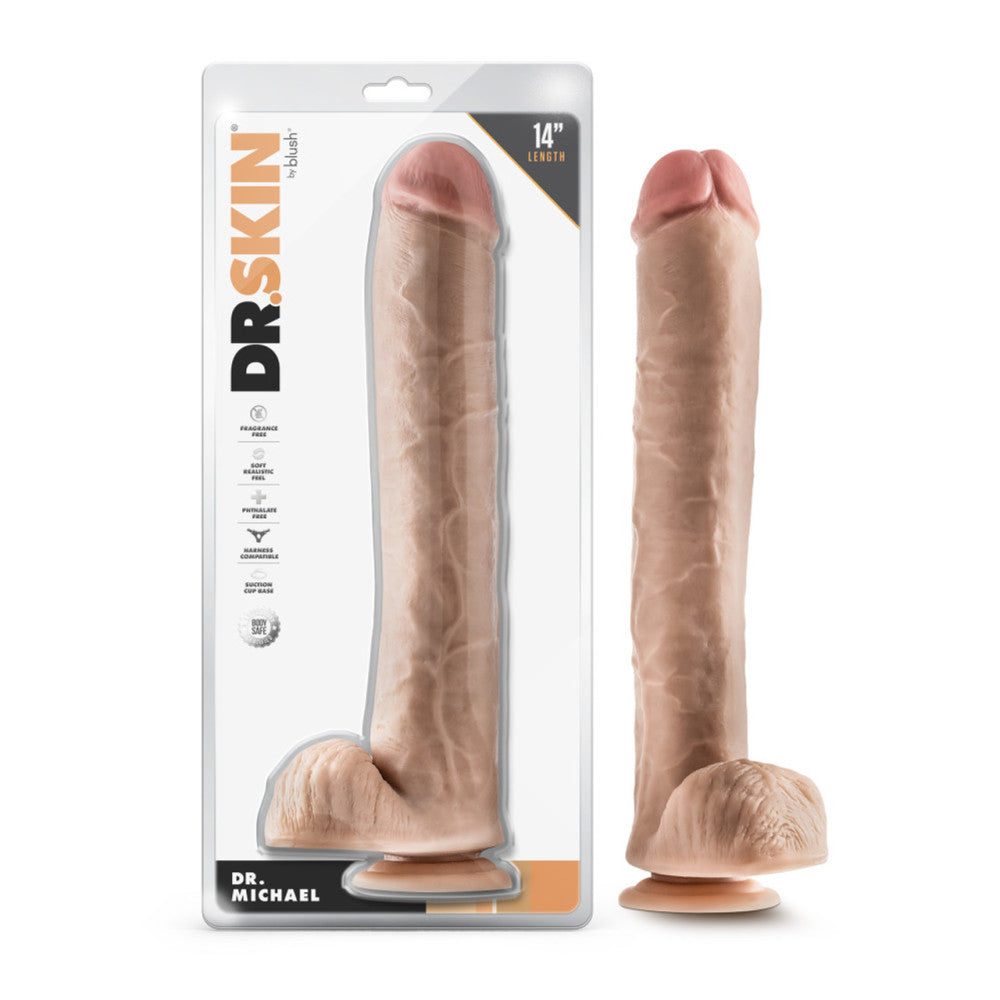 Dr. Big Realistic Testicle Dildo Skin Dr. Michael 14"