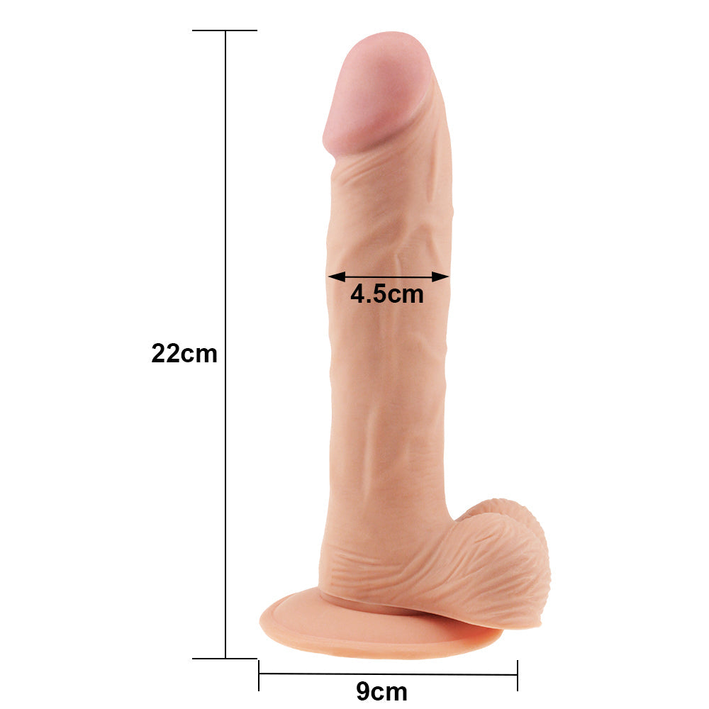 Dude 9" Flexible Realistic Cyber Skin Dildo