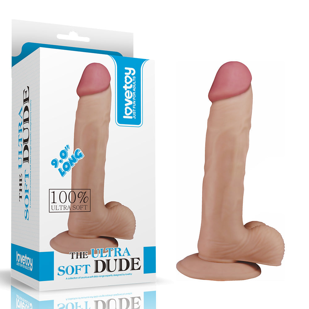 Dude 9" Flexible Realistic Cyber Skin Dildo