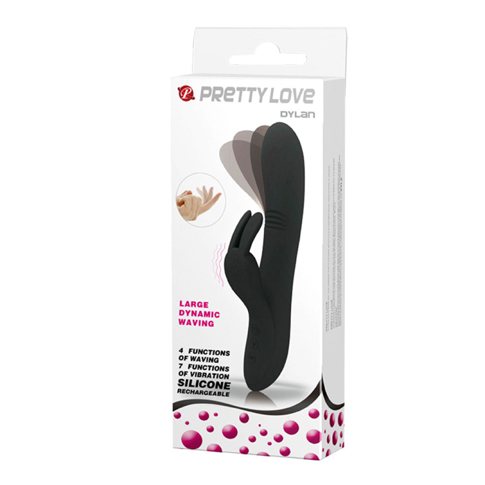 Dylan come hither rabbit vibrator black