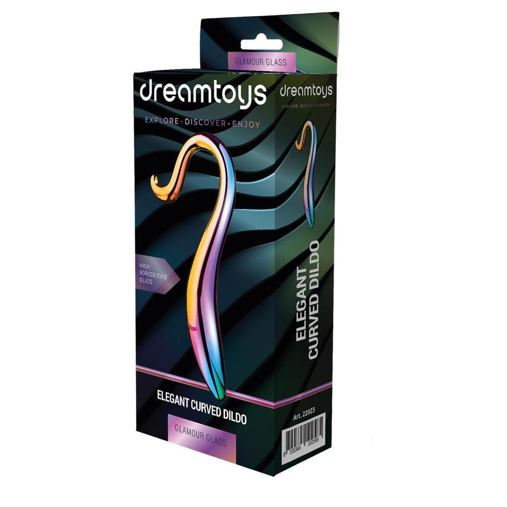 Elegant Curved Glass Anal Toy Dildo