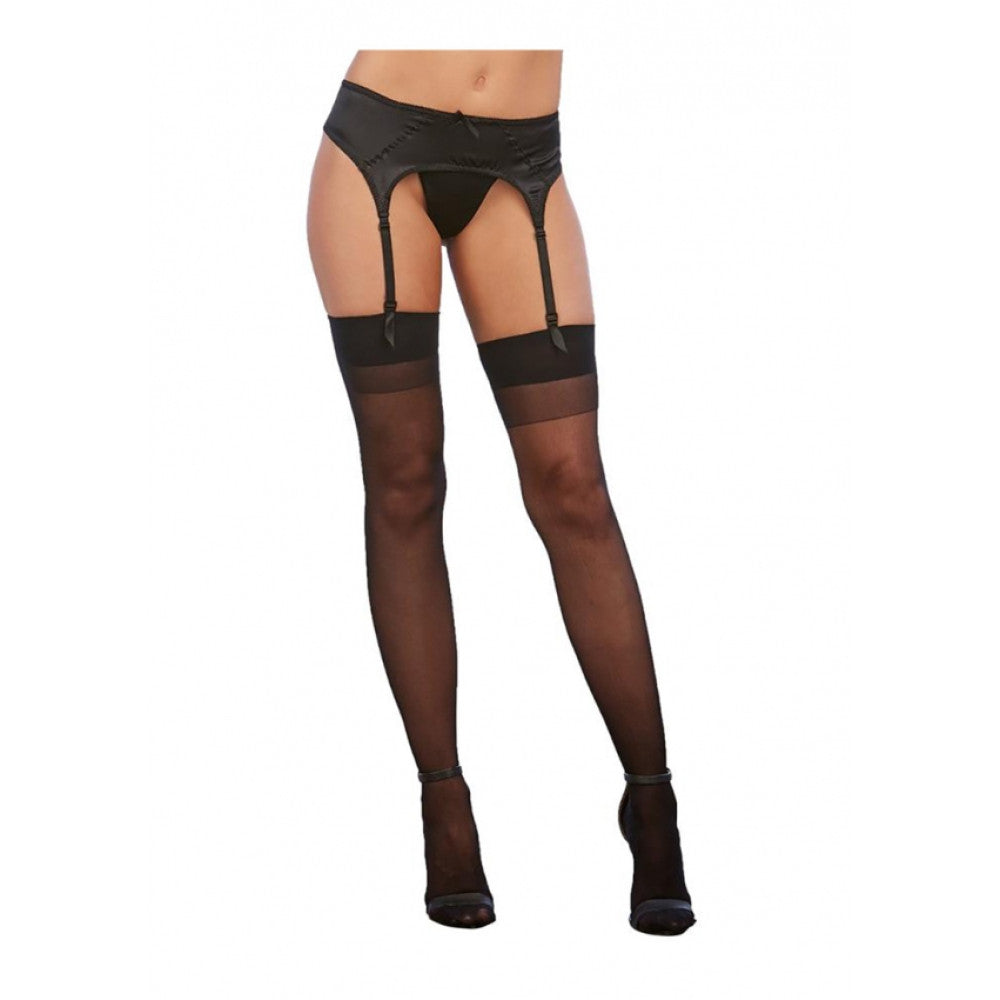 Elegant Garter Stockings with Dreamgirl Edge