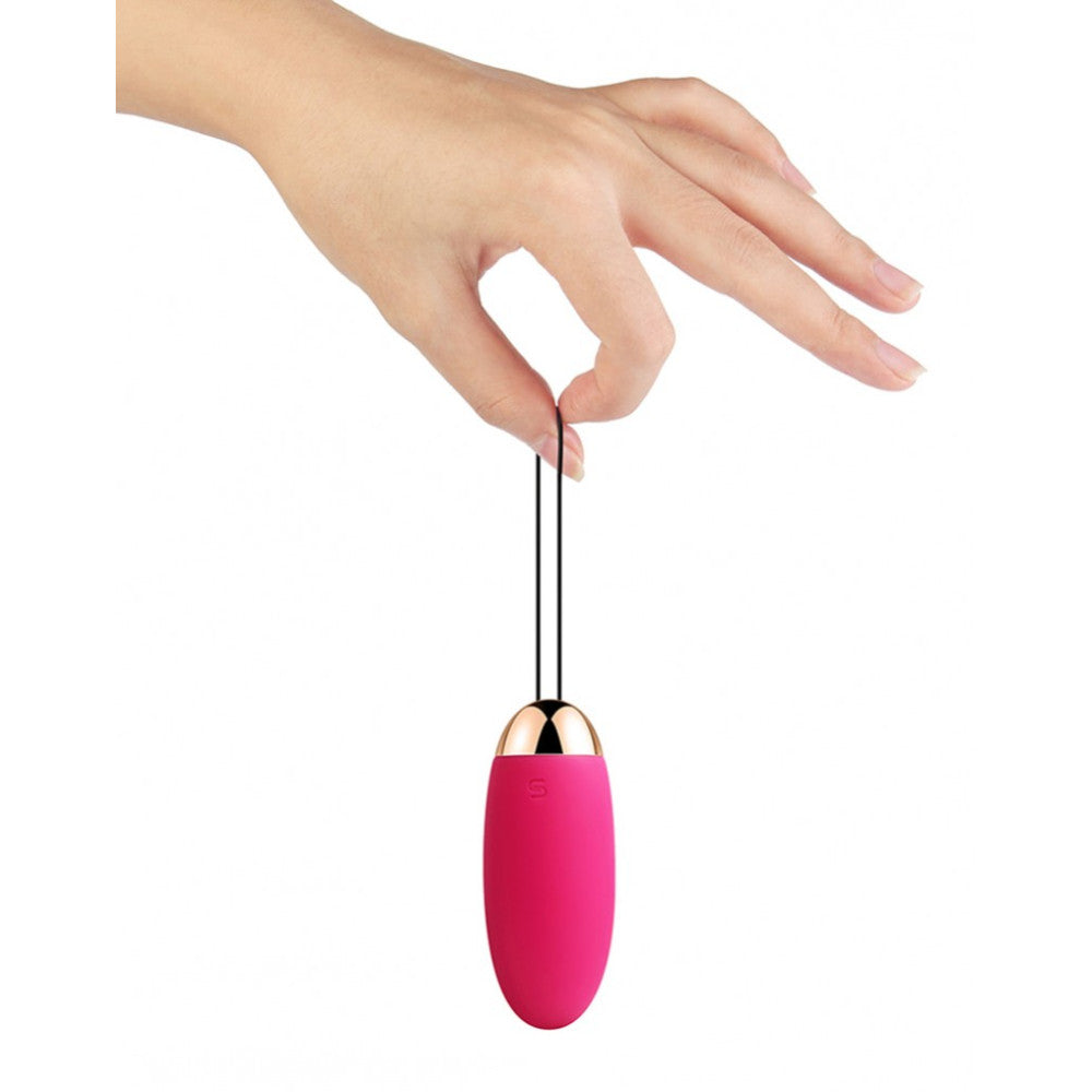 Elva Rechargeable Silicone Vibro Egg with Remote Pink