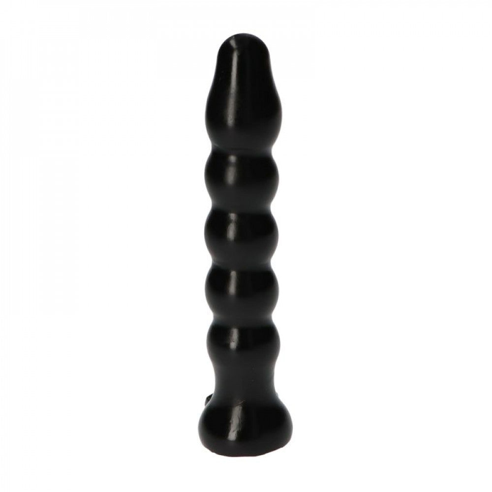 Embossed anal stimulator with vacuum base Gaio black