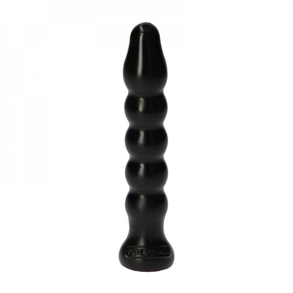 Embossed anal stimulator with vacuum base Gaio black