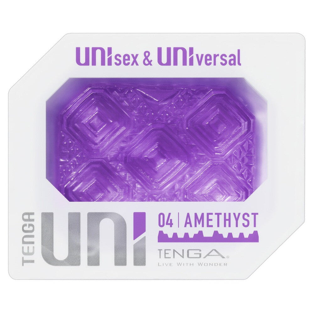 Embossed and compact unisex stimulator Tenga Uni Amethyst