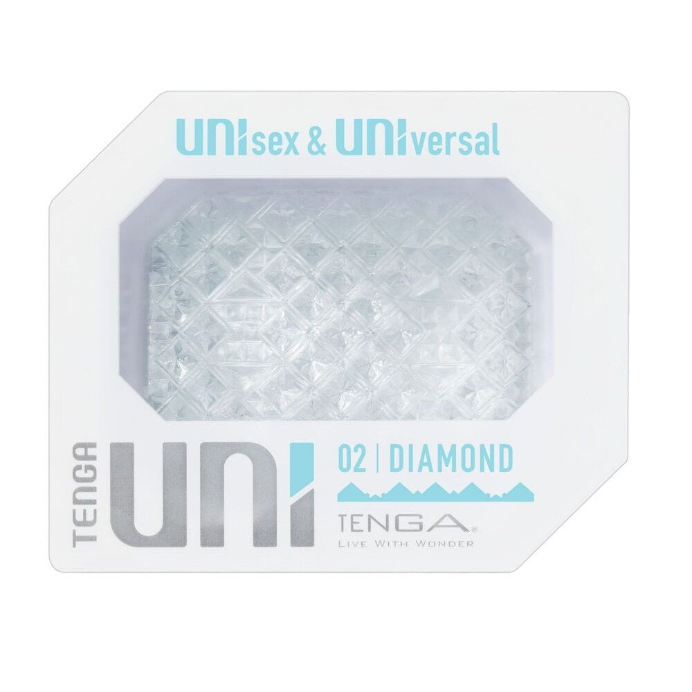 Embossed and compact unisex stimulator Tenga Uni Diamond