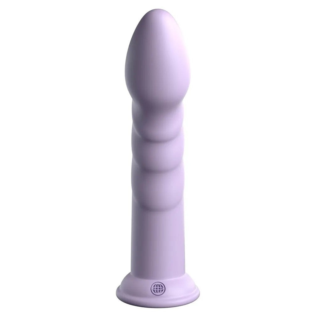 Embossed silicone Body Dock dildo Super Eight purple