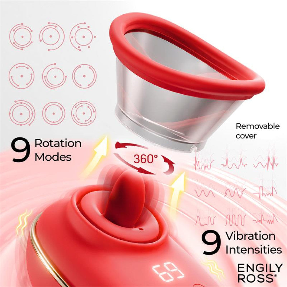 Engily Ross Lizer Deluxe Vibrating and Sucking Clitoris Stimulator - Rotating Tongue Pump