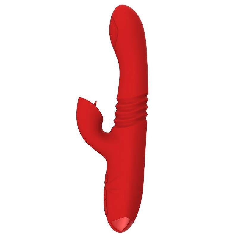 Engily Ross Velvet Red Clitoris Stimulator Tongue Thrusting Vibrator