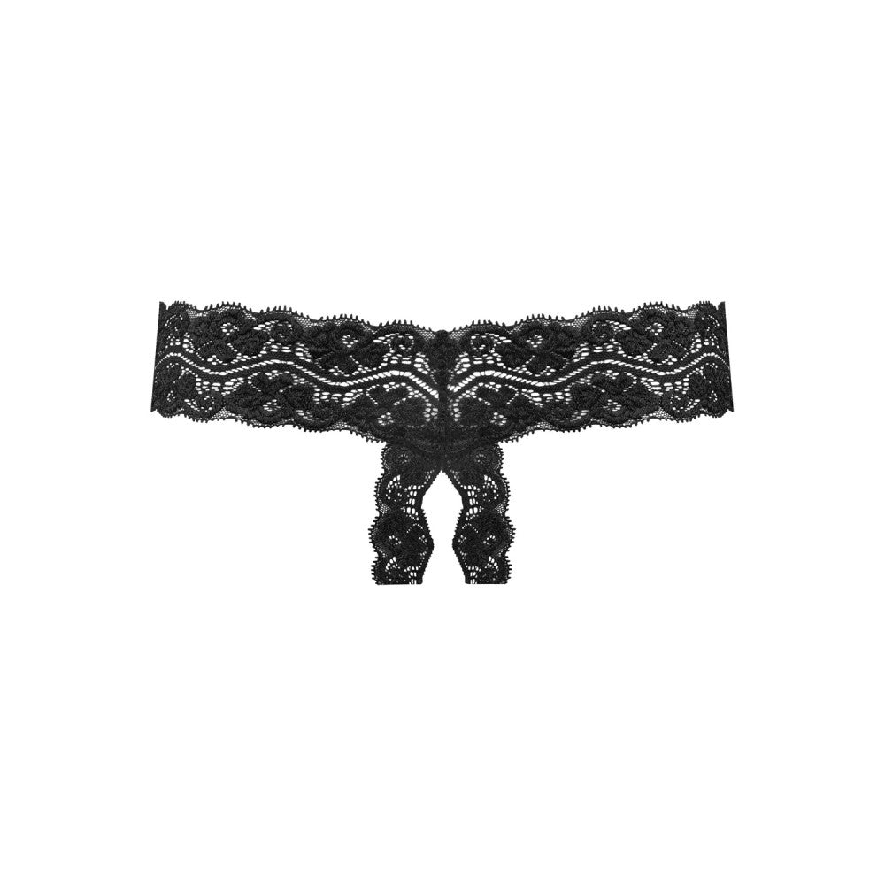 Erotic lace crotchless thong Kyra