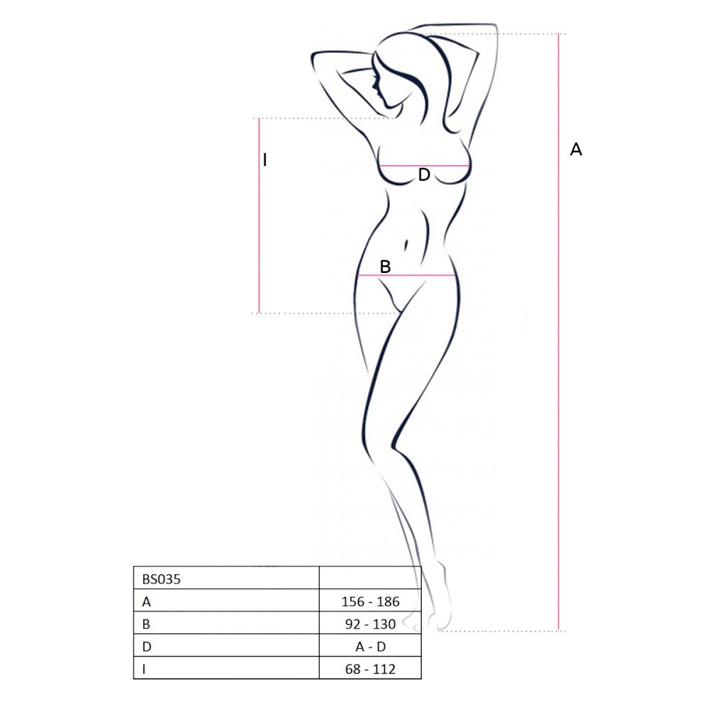 Erotic seamless bodysuit with open bottom Passion 035