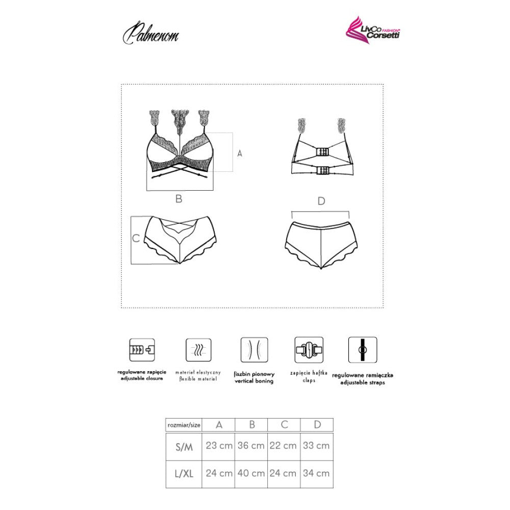 Palmenom Erotic Lingerie Set 2 Pcs.