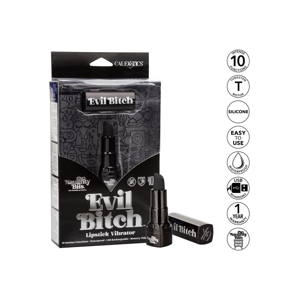 Evil Bitch Rechargable Small Lipstick Vibrator