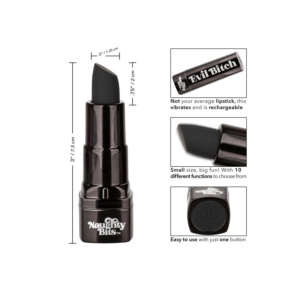 Evil Bitch Rechargable Small Lipstick Vibrator