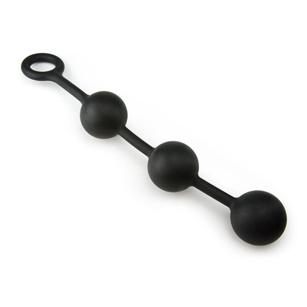 Extra large anal beads silicone beads 35 cm. black