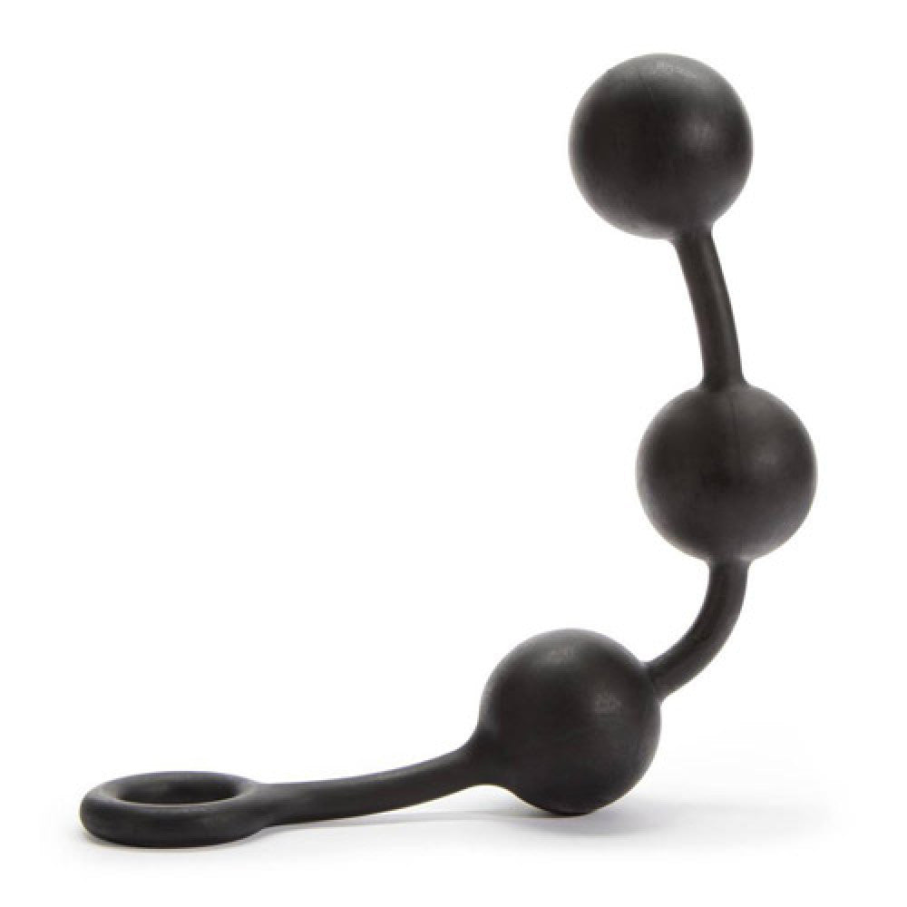 Extra large anal beads silicone beads 35 cm. black