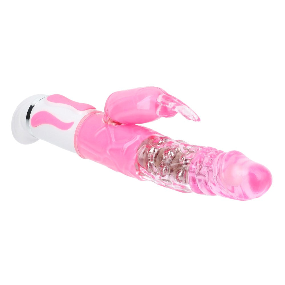 Fascination pearl rabbit vibrator with rotating end