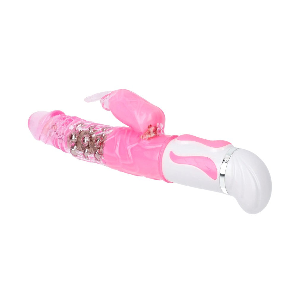 Fascination pearl rabbit vibrator with rotating end