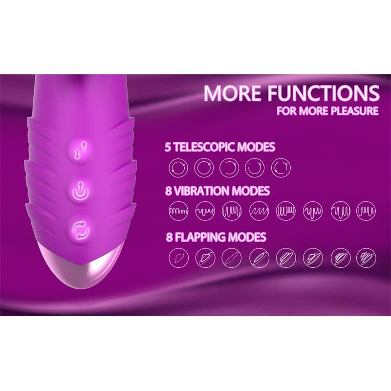 Fenyx Vibrating Clitoral Rabbit Vibrator Purple