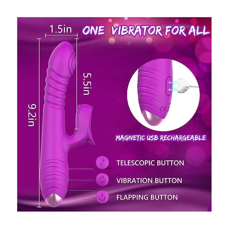 Fenyx Vibrating Clitoral Rabbit Vibrator Purple