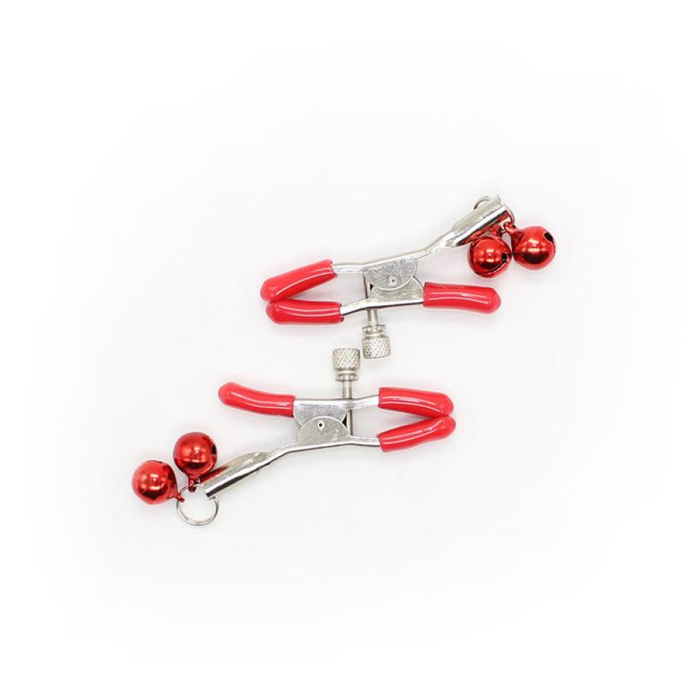 Fetish Addict Metal Nipple Clips with Pendants