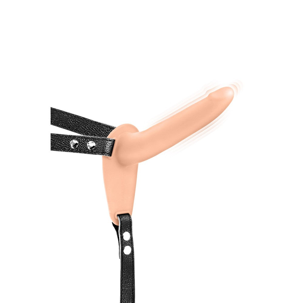 Fetish Tentation Flesh Vibrating Strap-on Silicone Dildo