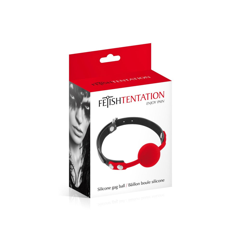 Fetish Tentation Silicone Ball Gag Red