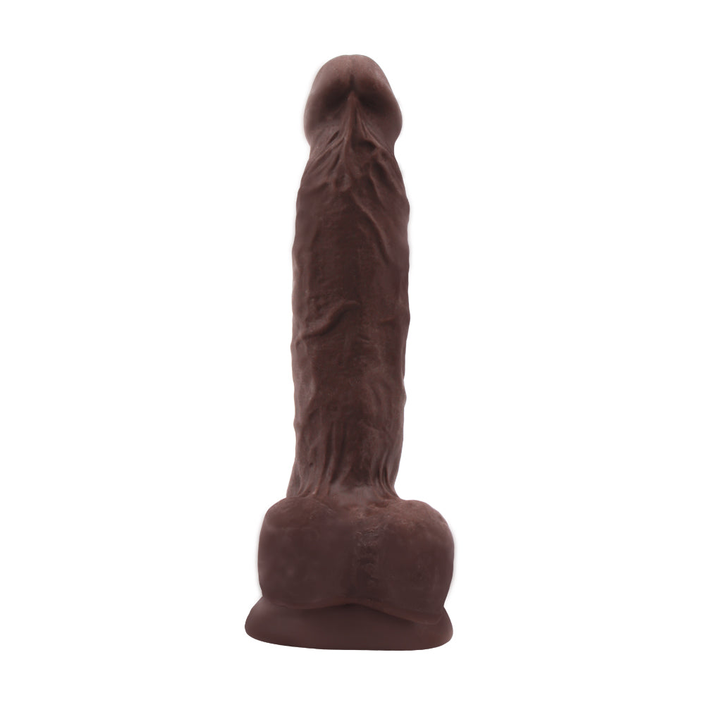 Flatterer Flexible Realistic Cyber Leather Dildo Brown