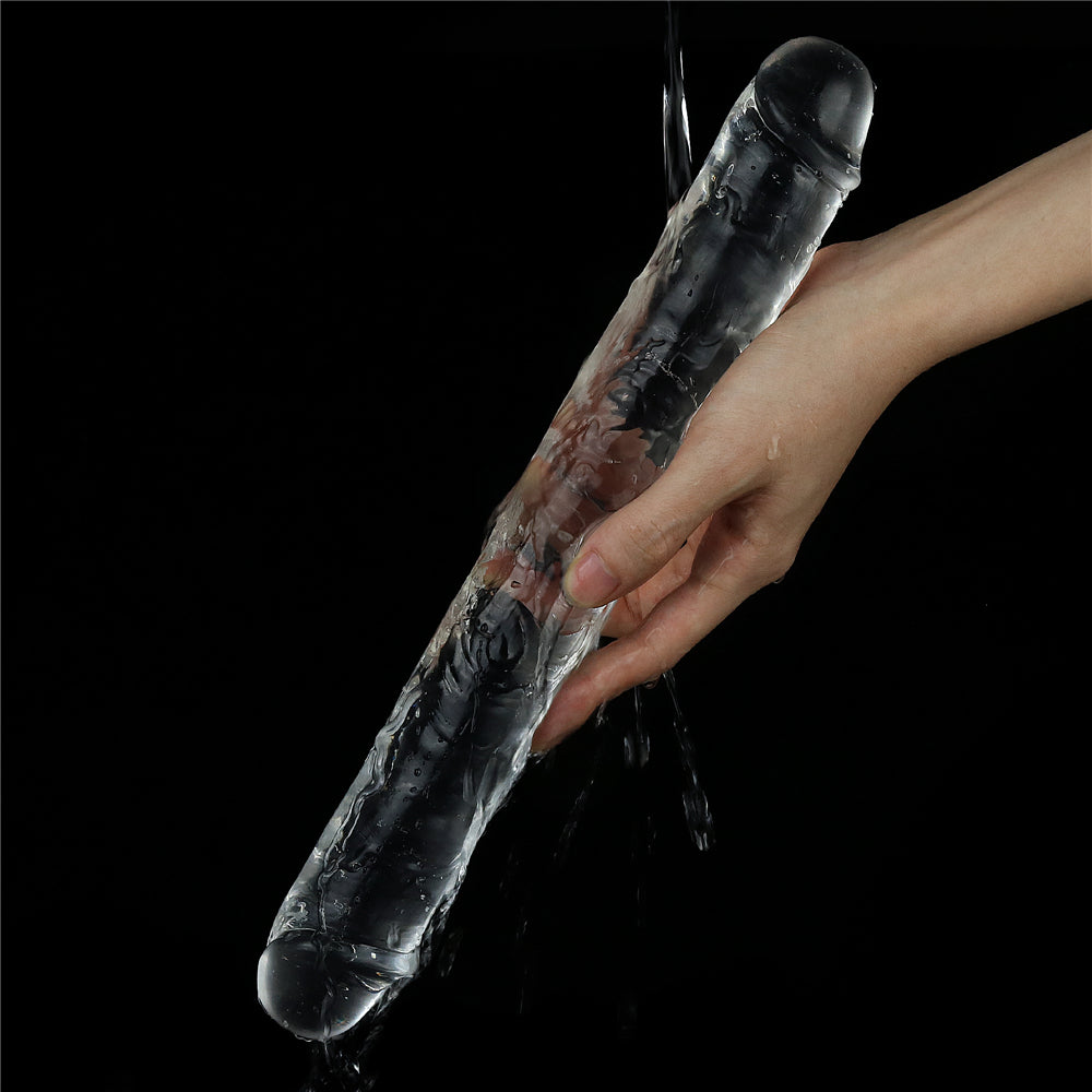 Flawless Flexible Double Dildo Transparent 30 cm.