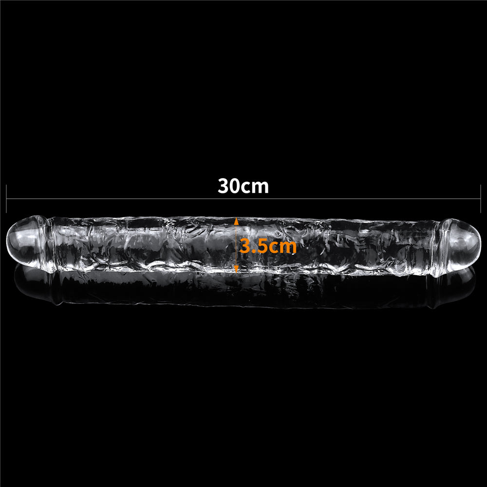 Flawless Flexible Double Dildo Transparent 30 cm.